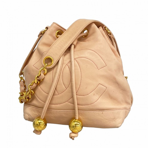 Chanel Shoulder Bag Chain Lambskin Baby Pink Women's - Picture 1 of 15